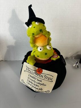 Hallmark Trembling Toads Halloween Stew Cauldron 12” Singing Toads